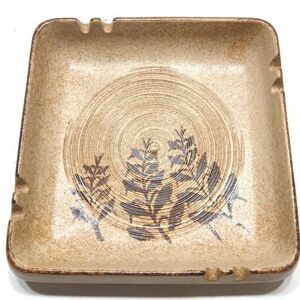 Treasure Craft Pottery Craft Ashtray Stoneware Made In USA Trinkets Paintbrushes